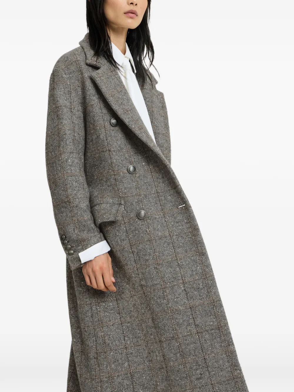 Brunello Cucinelli Jas met dubbele rij knopen Grijs