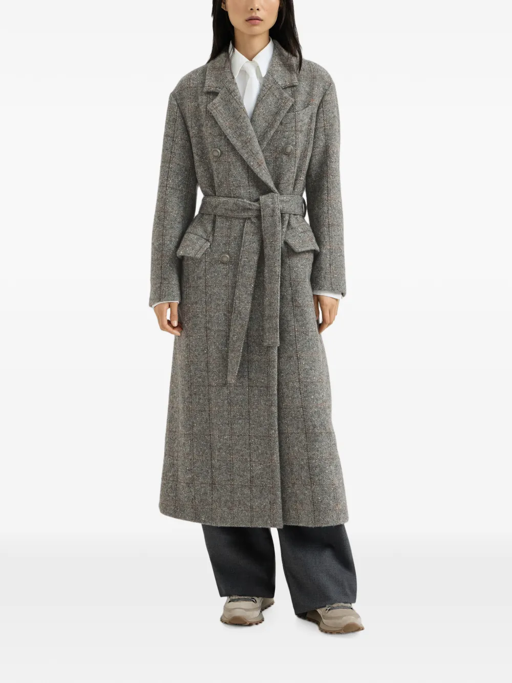 Brunello Cucinelli Jas met dubbele rij knopen Grijs