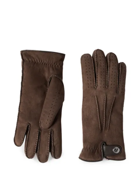 Brunello Cucinelli suede shearling gloves