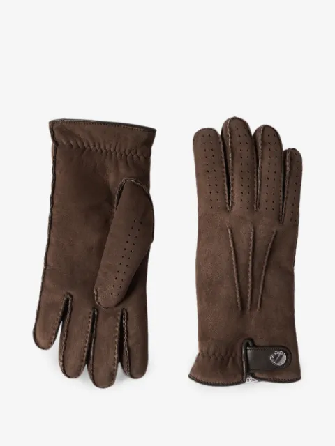 Brunello Cucinelli suede shearling gloves