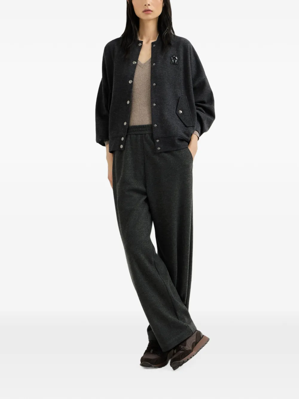 Brunello Cucinelli Kasjmier trainingsbroek Grijs