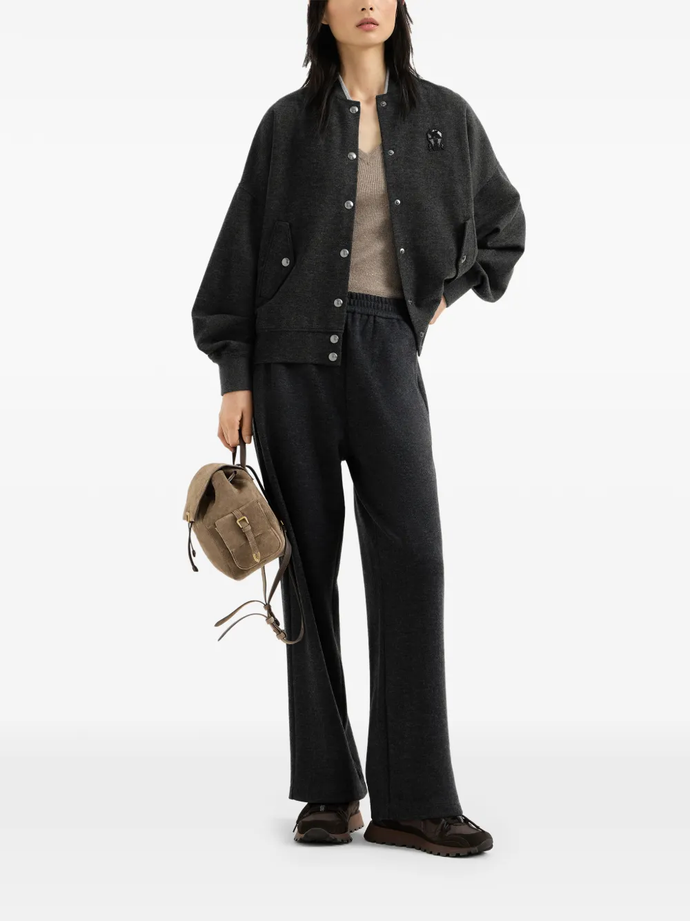 Brunello Cucinelli Kasjmier trainingsbroek Grijs