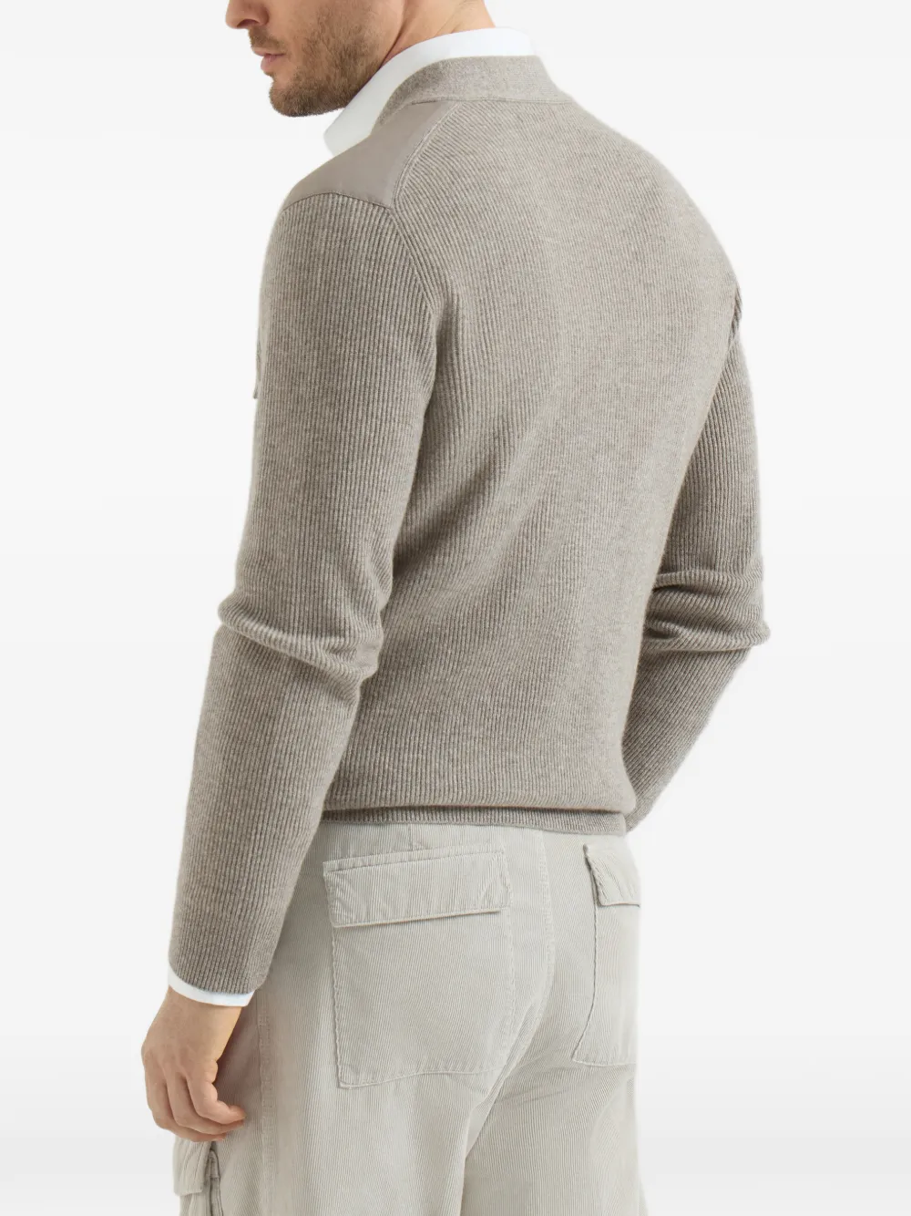 Brunello Cucinelli Kasjmier vest met borstzakken en drukknopen Grijs