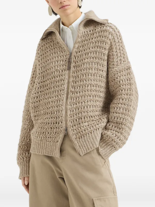 Brunello Cucinelli Dazzling Soft Virgin Wool And Cashmere Net
