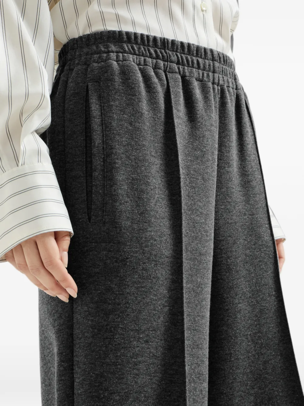 Brunello Cucinelli Techno katoenen en kasjmier trainingsbroek met slot Grijs