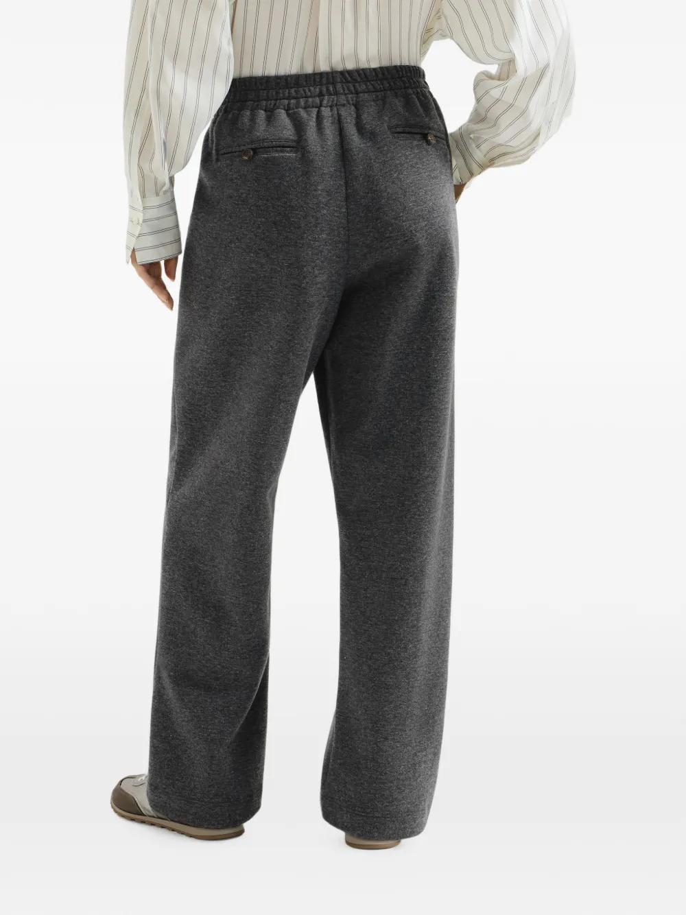 Brunello Cucinelli Techno katoenen en kasjmier trainingsbroek met slot Grijs