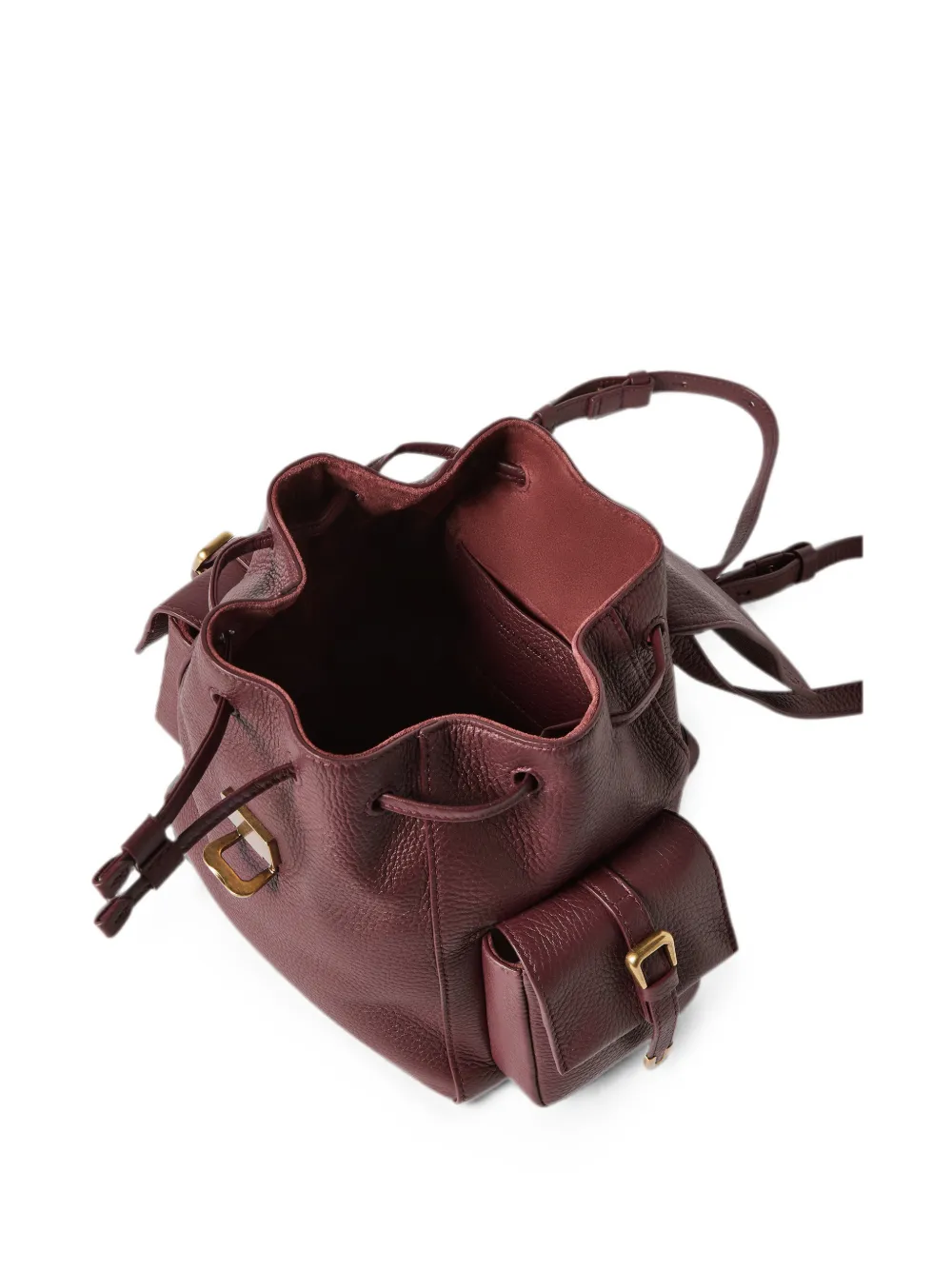 Brunello Cucinelli Rugzak van hertenleer Rood