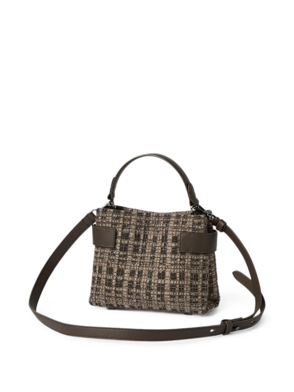 Brunello Cucinelli Essence kleine handtas van suède Bruin