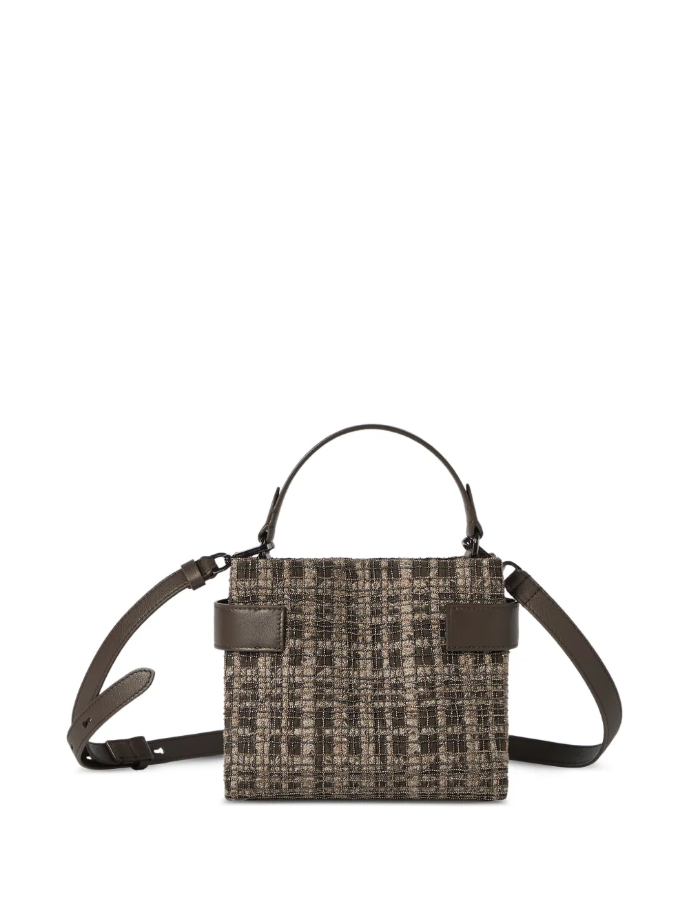 Brunello Cucinelli Essence kleine handtas van suède Bruin