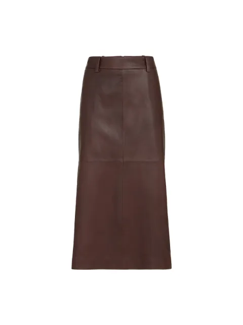 Brunello Cucinelli polished nappa leather pencil skirt