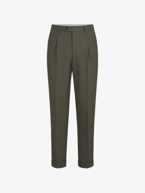 Brunello Cucinelli virgin wool canvas trousers with pleat