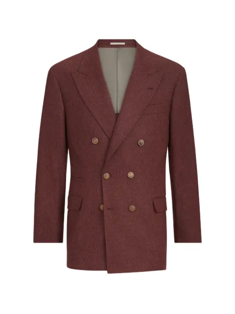 Brunello Cucinelli virgin wool and cashmere flannel Cavallo Tailor blazer