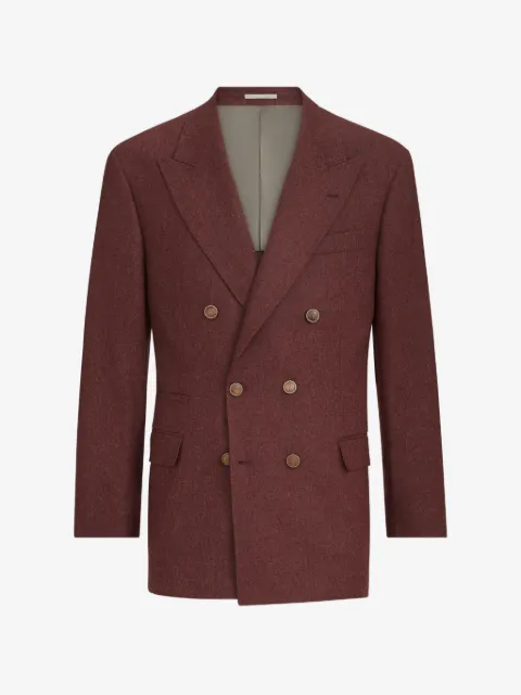 Brunello Cucinelli virgin wool and cashmere flannel Cavallo Tailor blazer