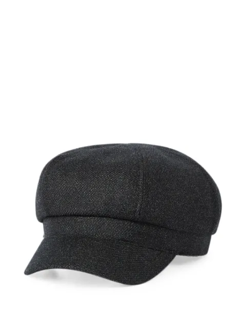 Brunello Cucinelli Mouliné virgin wool twill newsboy cap