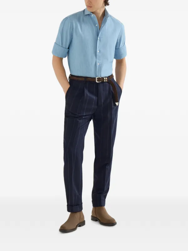 Brunello Cucinelli マルチストライプ カシミア＆バージンウール
