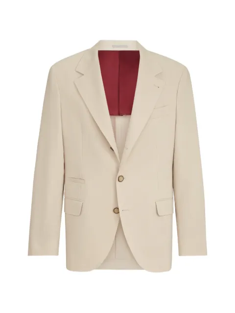 Brunello Cucinelli cotton and virgin wool gabardine deconstructed blazer