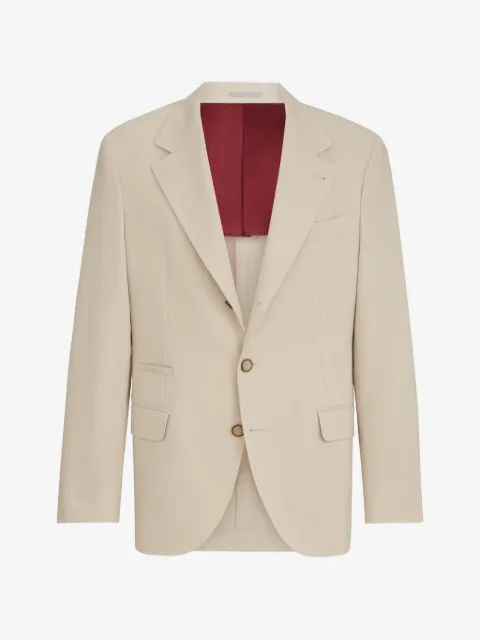 Brunello Cucinelli blazer deconstruido de algodón y lana virgen