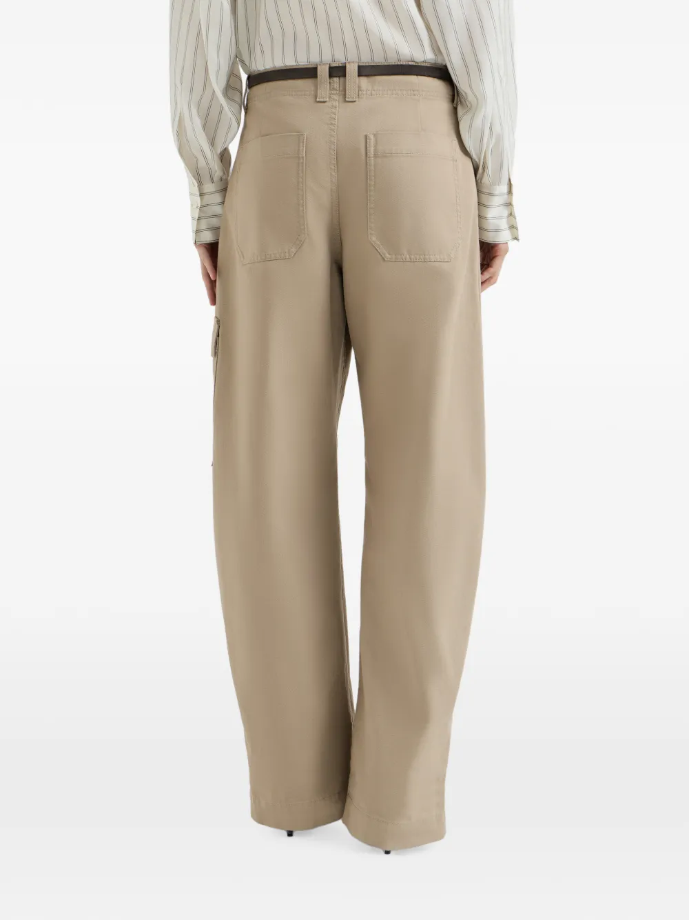 Brunello Cucinelli Monili cargo broek met barrelpijpen Beige