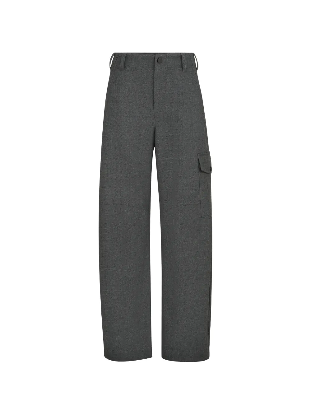 Brunello Cucinelli Cargo in twill di lana vergine con motivo Monili - Grigio