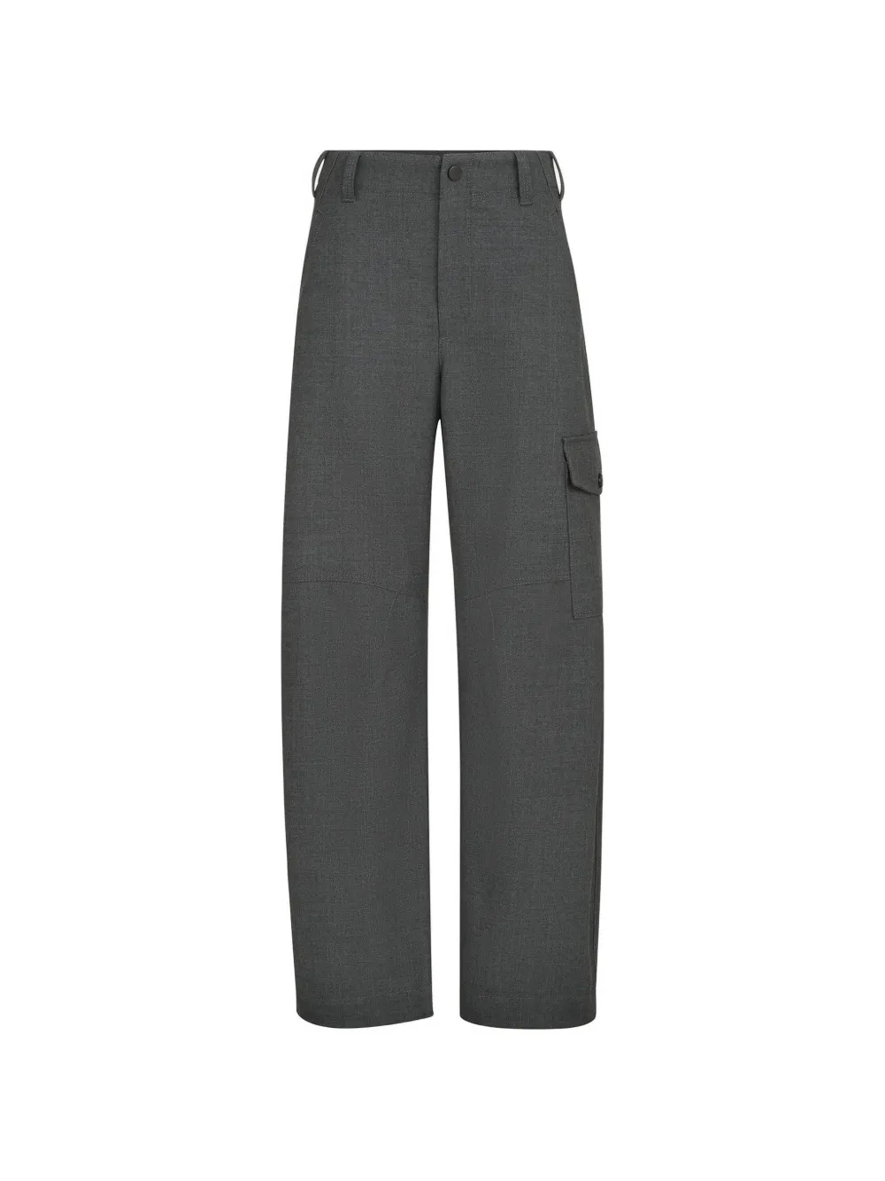 Brunello Cucinelli Cargo in twill di lana vergine con motivo Monili - Grigio