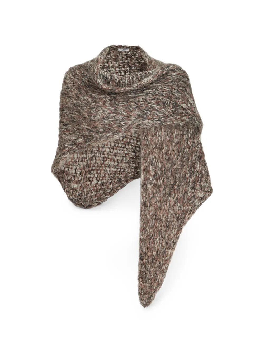Brunello Cucinelli Mohair gebreide sjaal Bruin