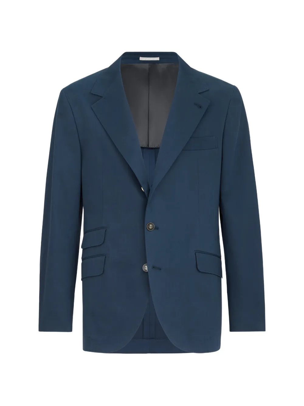 Brunello Cucinelli gabardine Cavallo blazer Blauw
