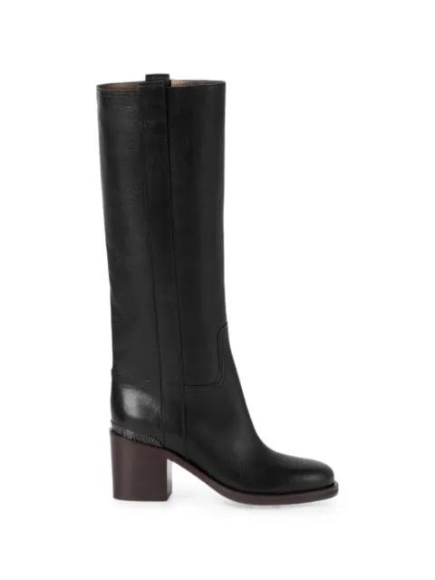 Brunello Cucinelli cowhide boots with precious detail