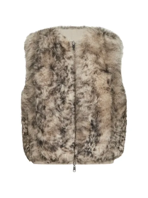 Brunello Cucinelli lynx-effect shearling reversible vest
