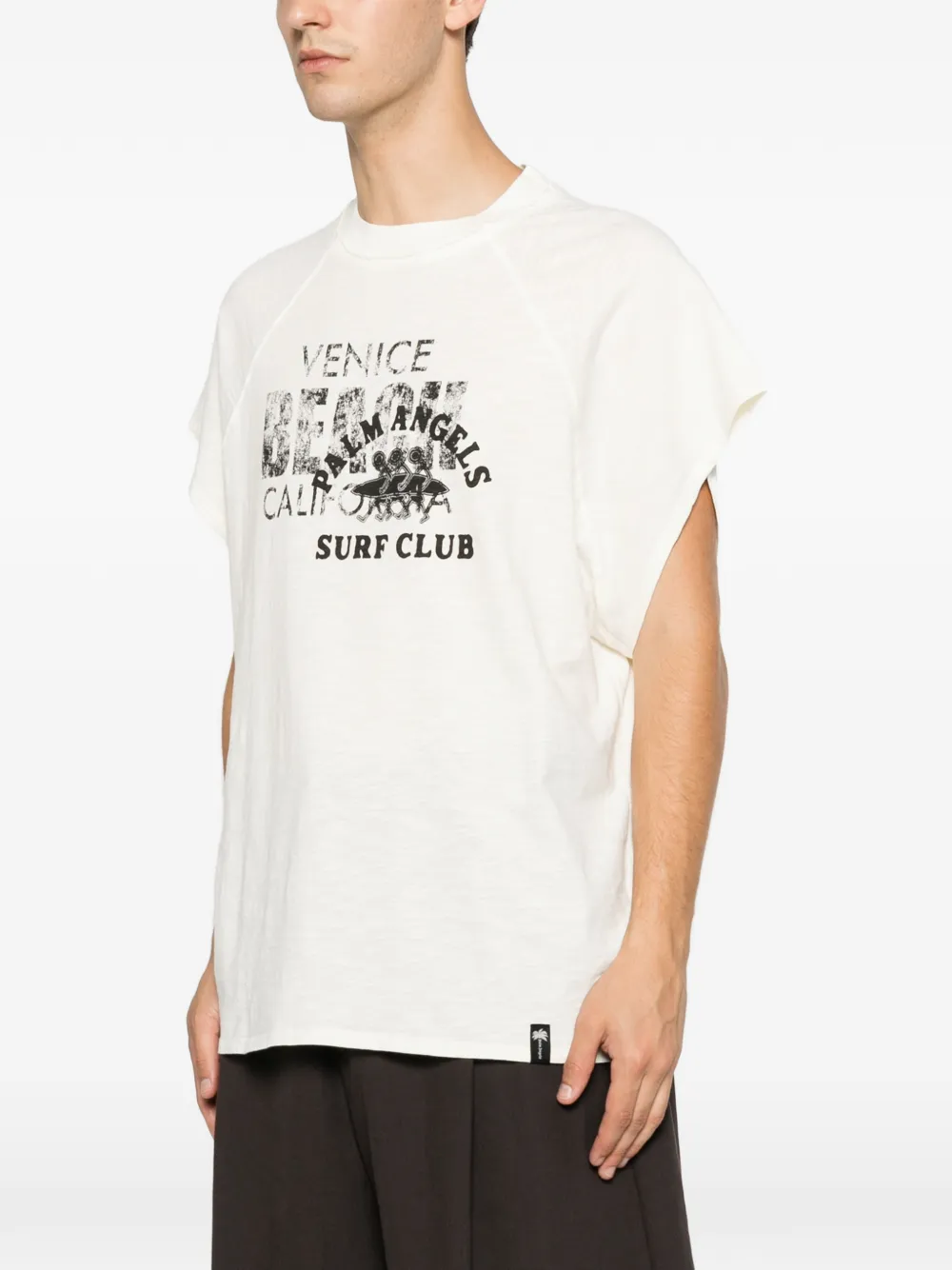Palm Angels Mouwloos T-shirt Beige