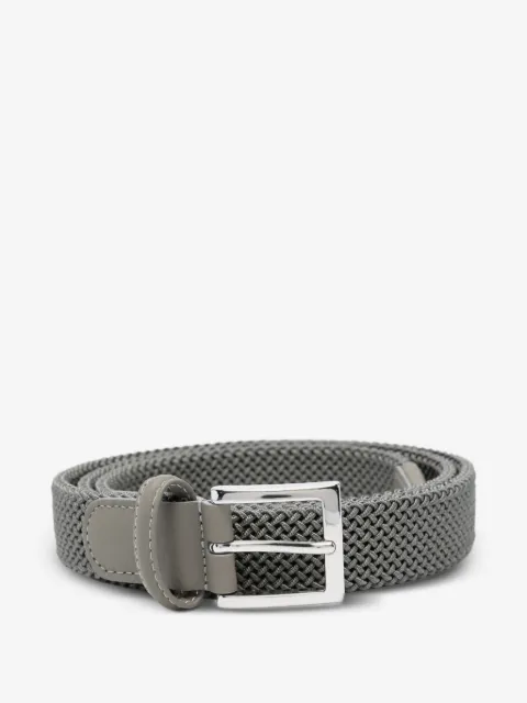 Kiton cinturón trenzado con ribete de piel