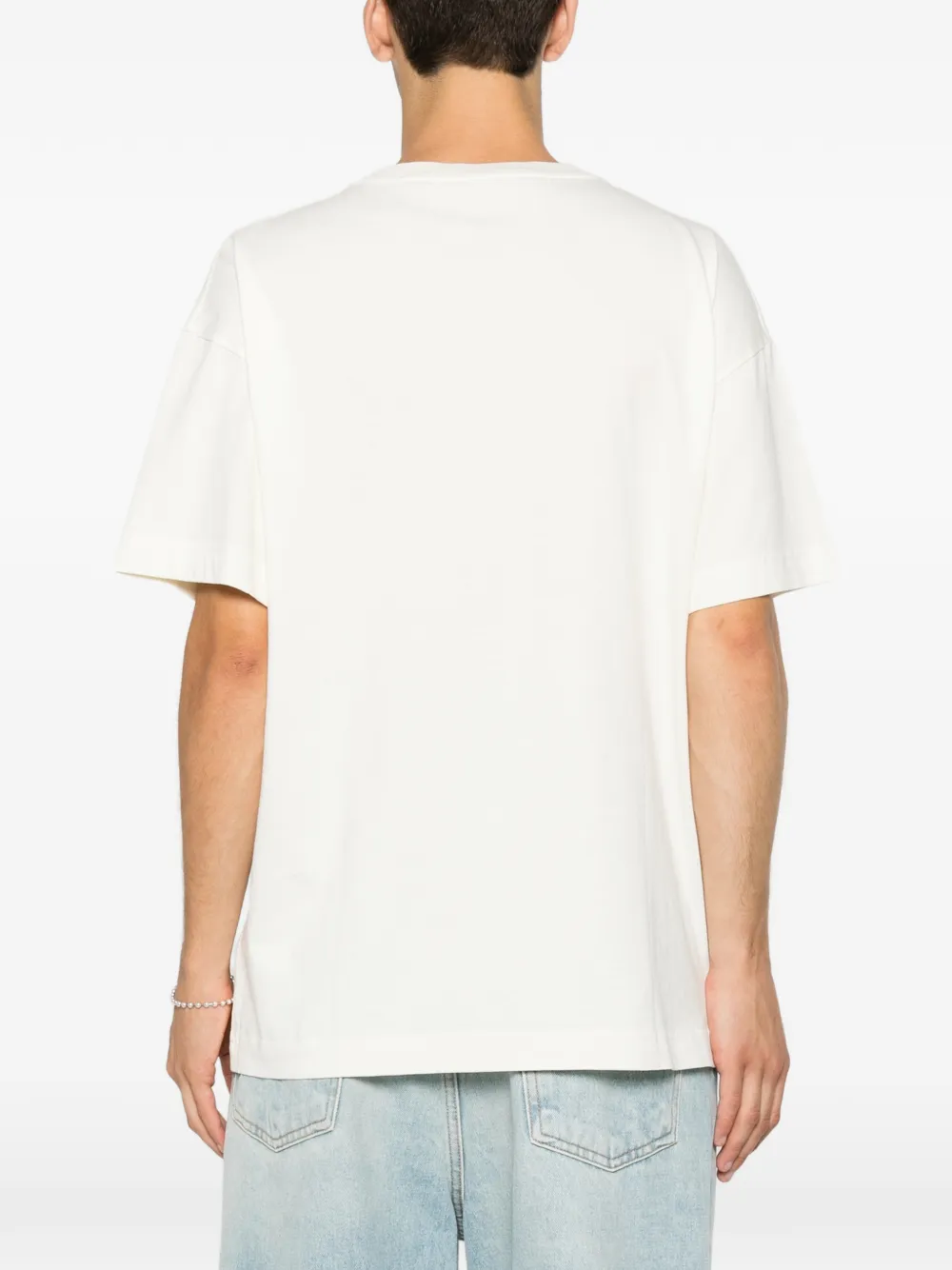Palm Angels T-shirt met grafische print Beige