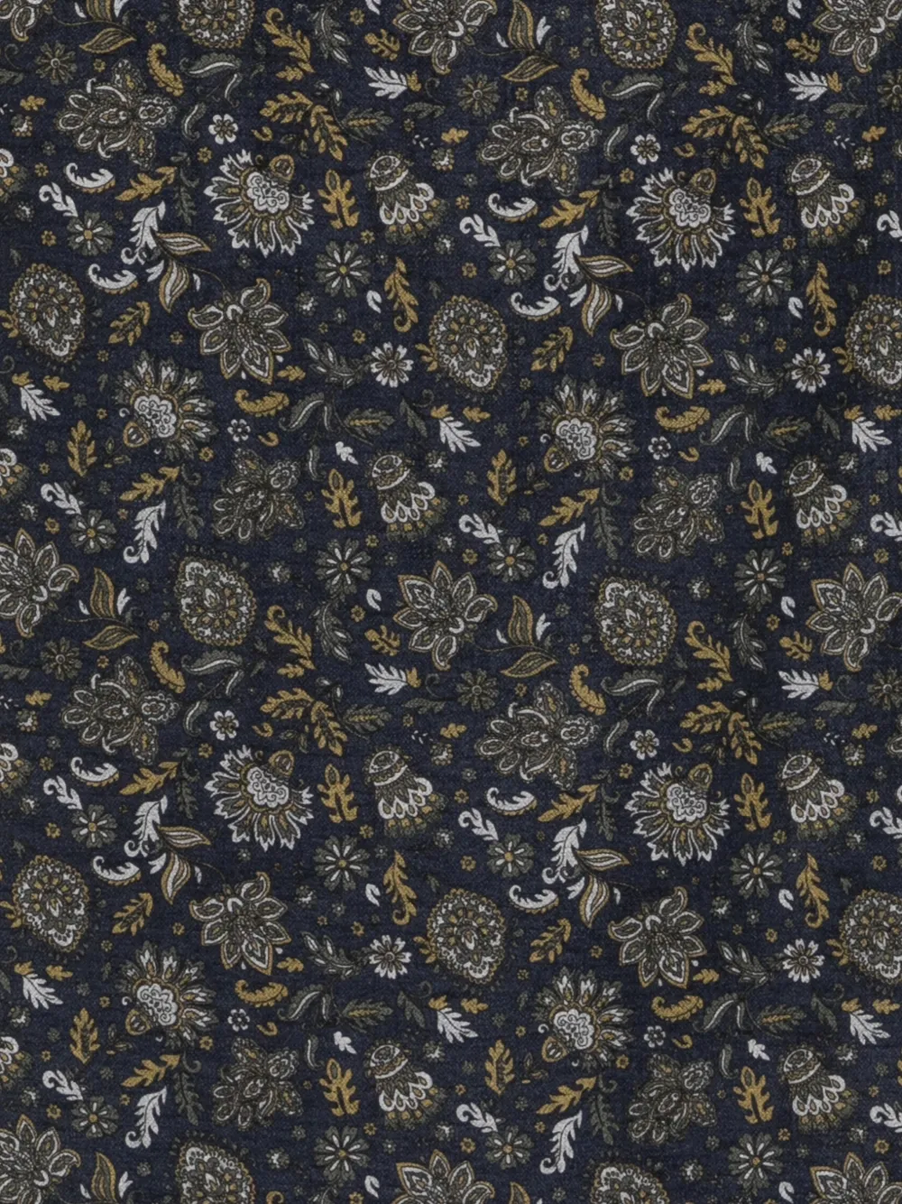 Kiton Sjaal met franje en paisley-print Blauw
