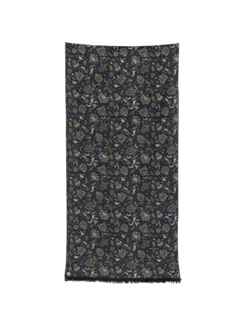 Kiton paisley fringed scarf