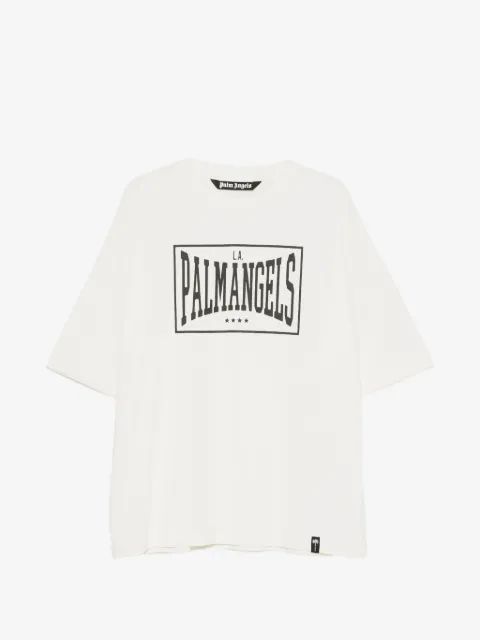 Palm Angels logo-print drop-shoulder T-shirt