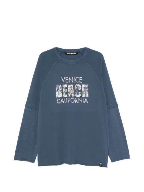 Palm Angels slogan-print raglan-sleeve T-shirt