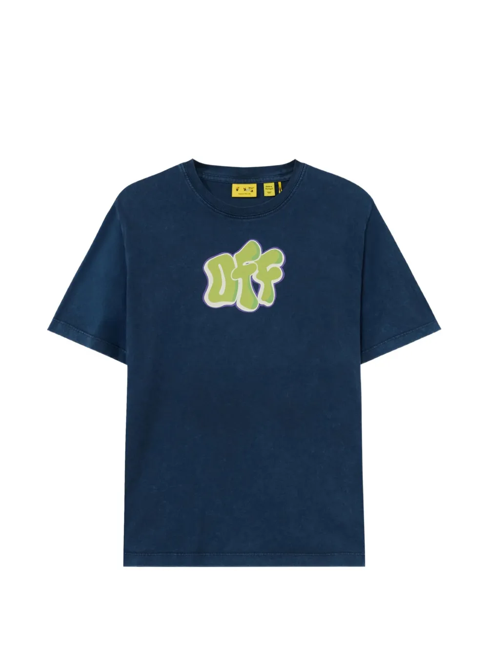 Off-White Kids graffiti-print T-shirt - Blu