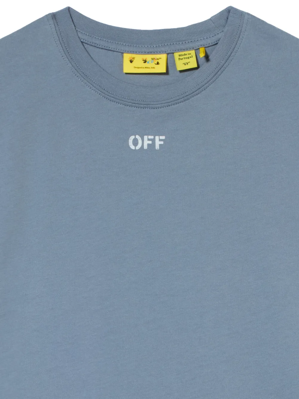 Off-White Kids Arrow Marker cotton T-shirt Blauw