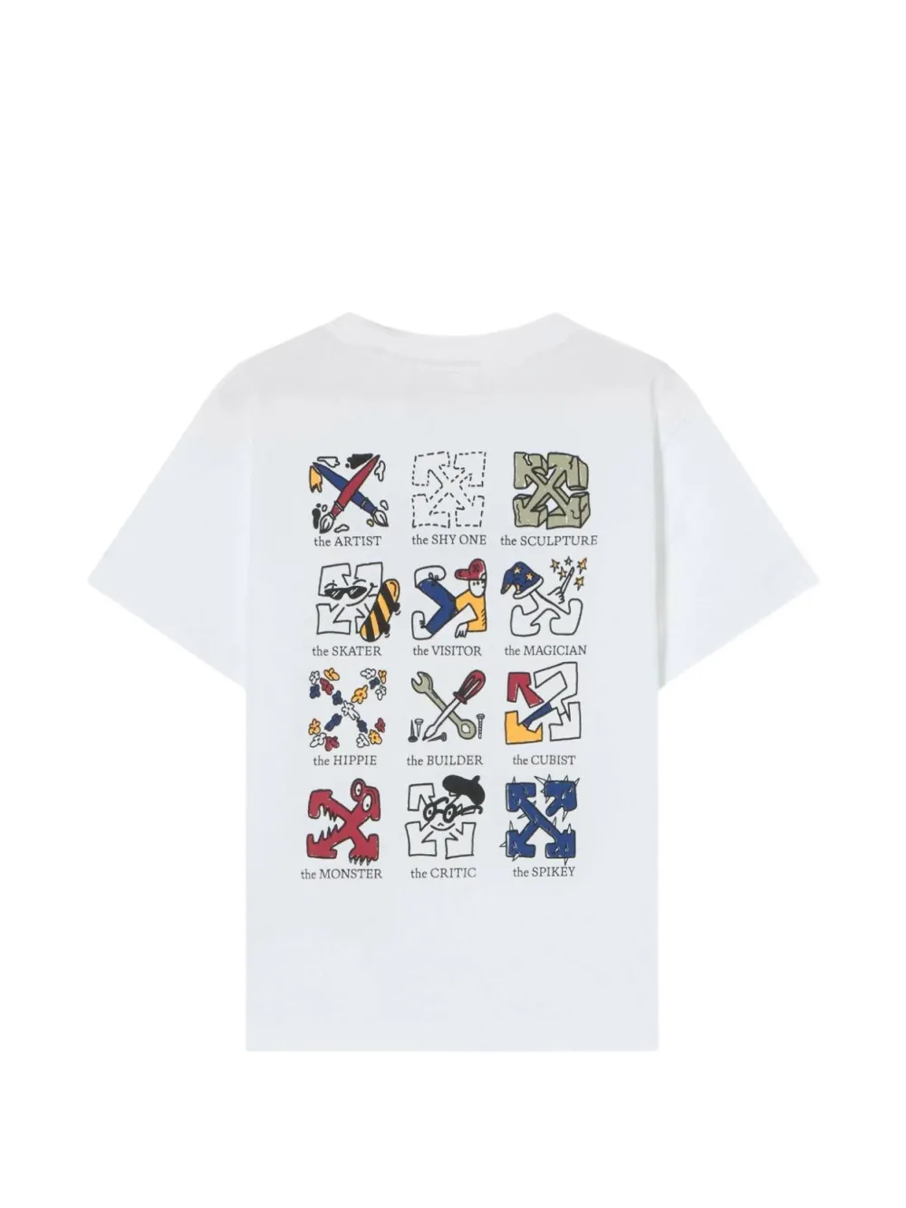 Off-White Kids Multilogo cotton T-shirt Wit