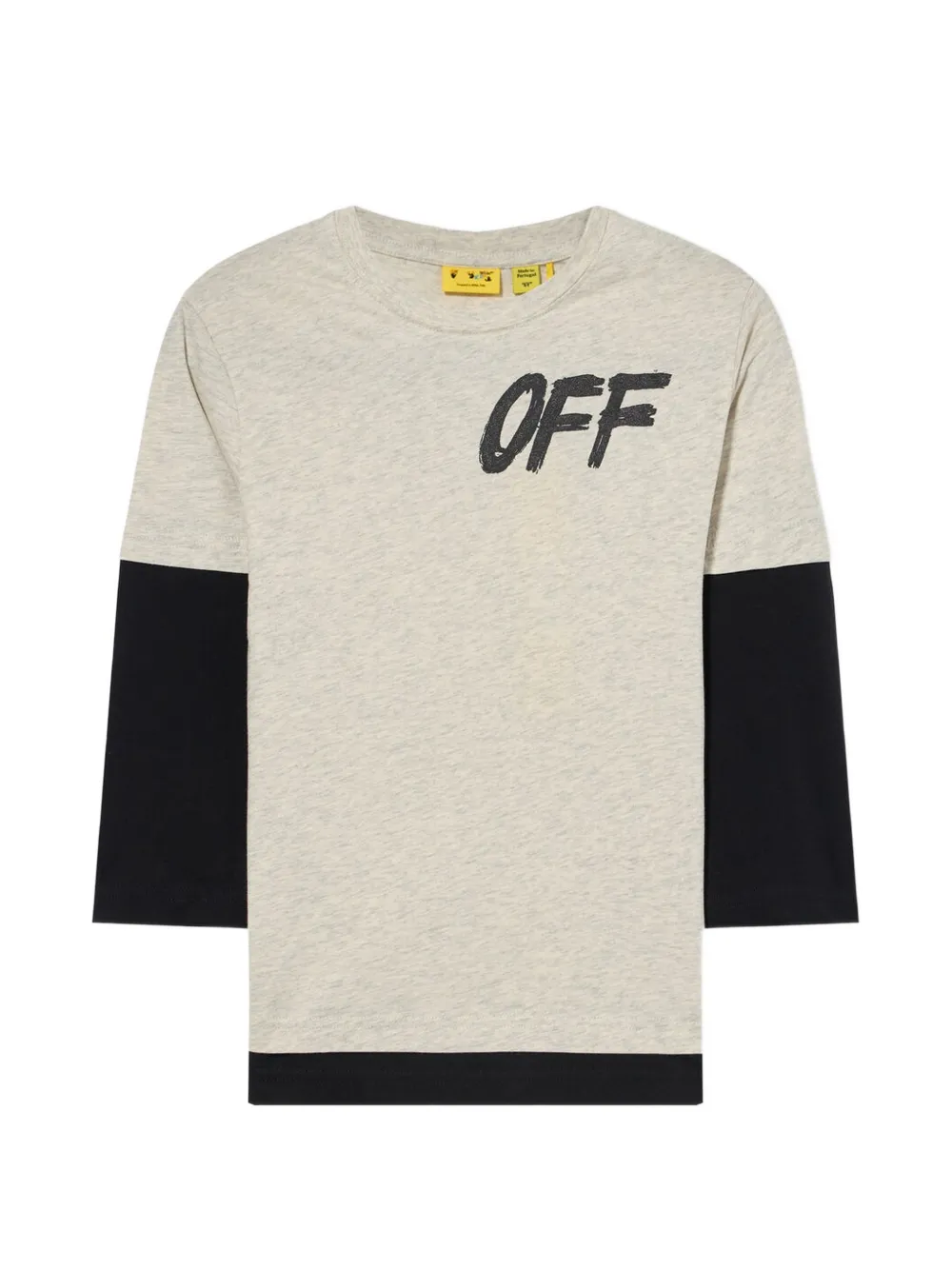 Off-White Kids Shared logo-print T-shirt - Grigio