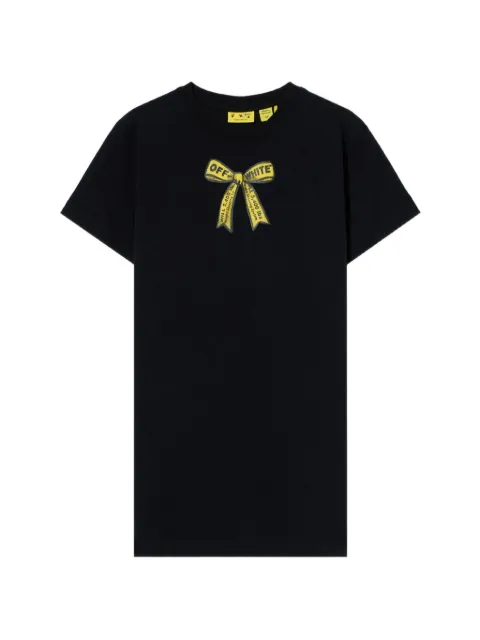 Off-White Kids Abito modello T-shirt Industrial Logo con fiocco