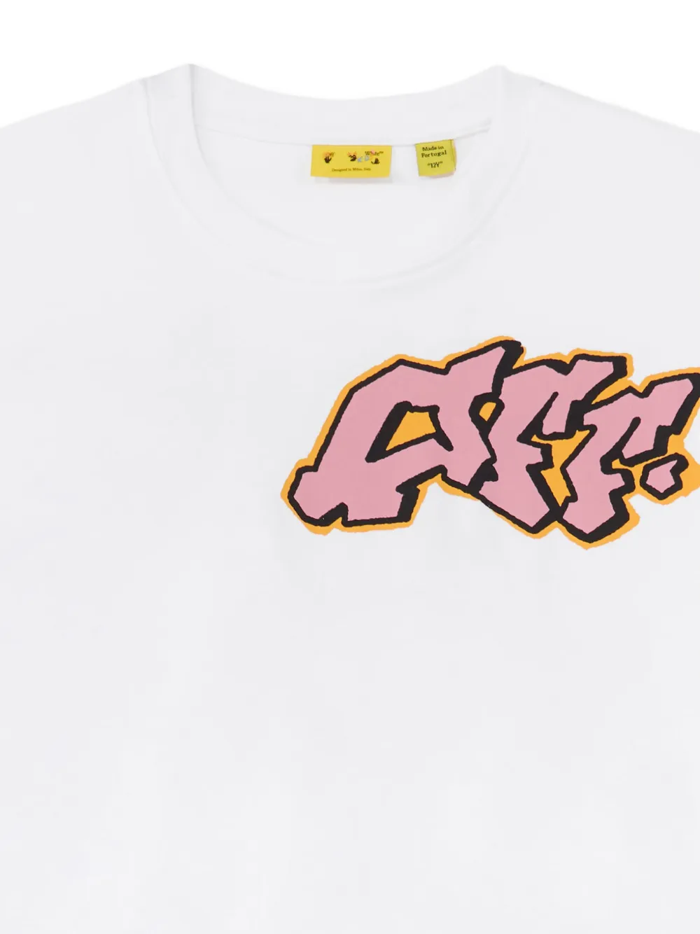 Off-White Kids graffiti-print T-shirt Wit