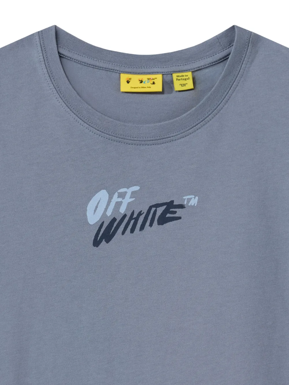 Off-White Kids Arrow writings T-shirt Blauw