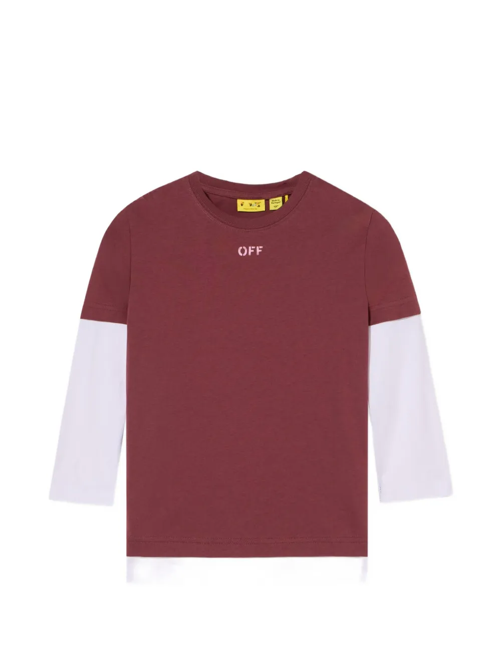 Off-White Kids Arrow layered T-shirt - Rosso