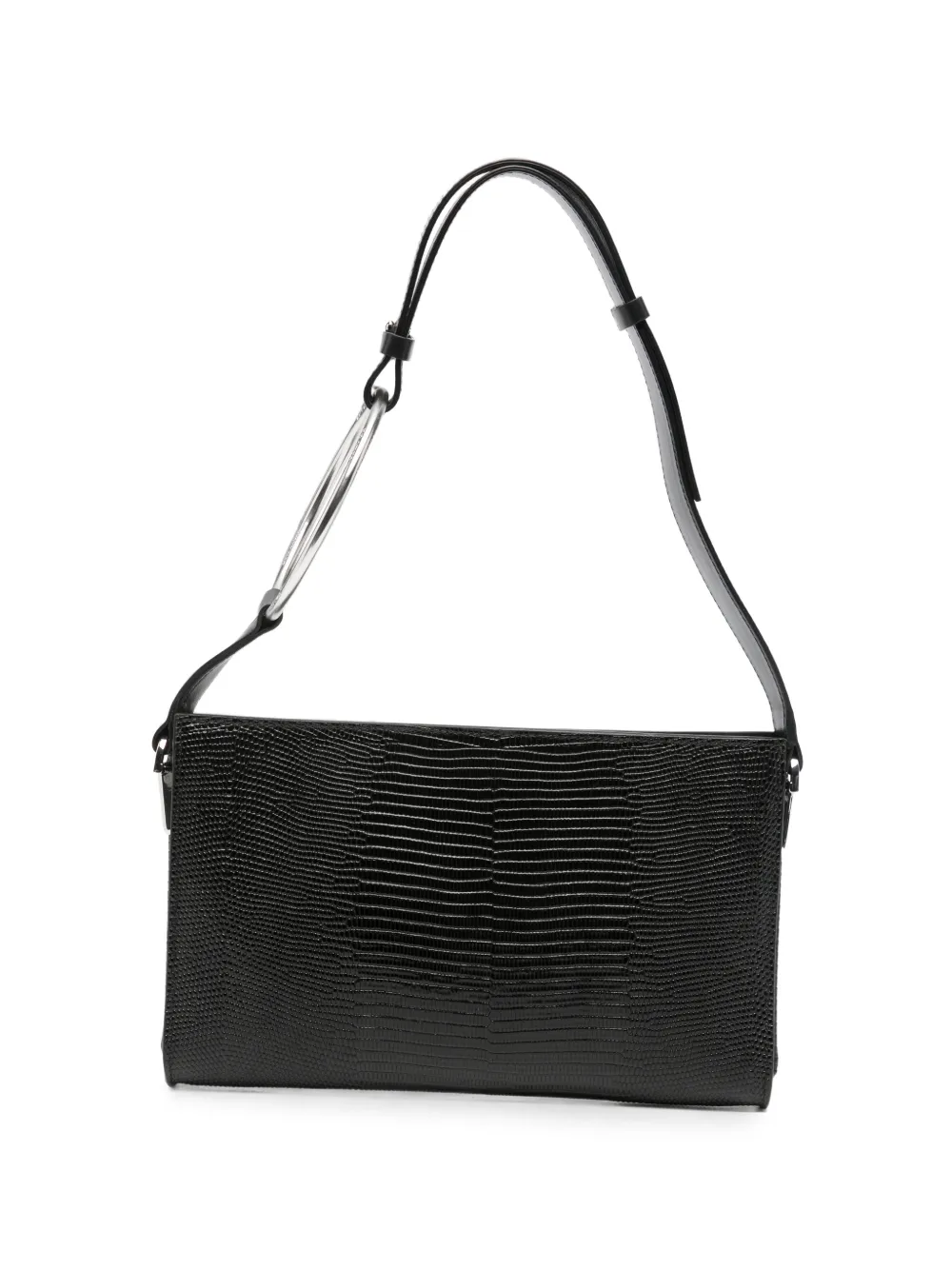 DONDUP Tote Bag mit Eidechsen-Effekt - Schwarz