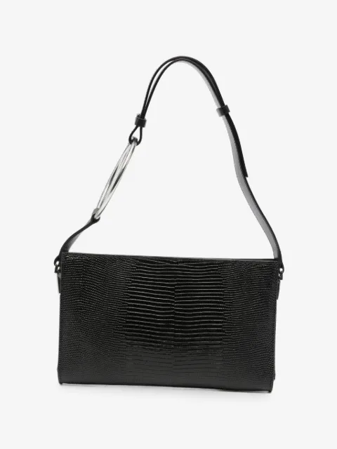 DONDUP ring-handle lizard-effect tote bag
