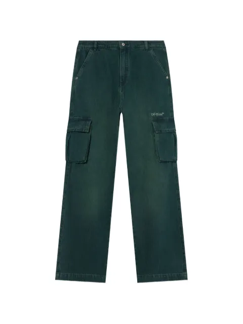 Off-White Kids Stitch Diag cargo-pocket jeans