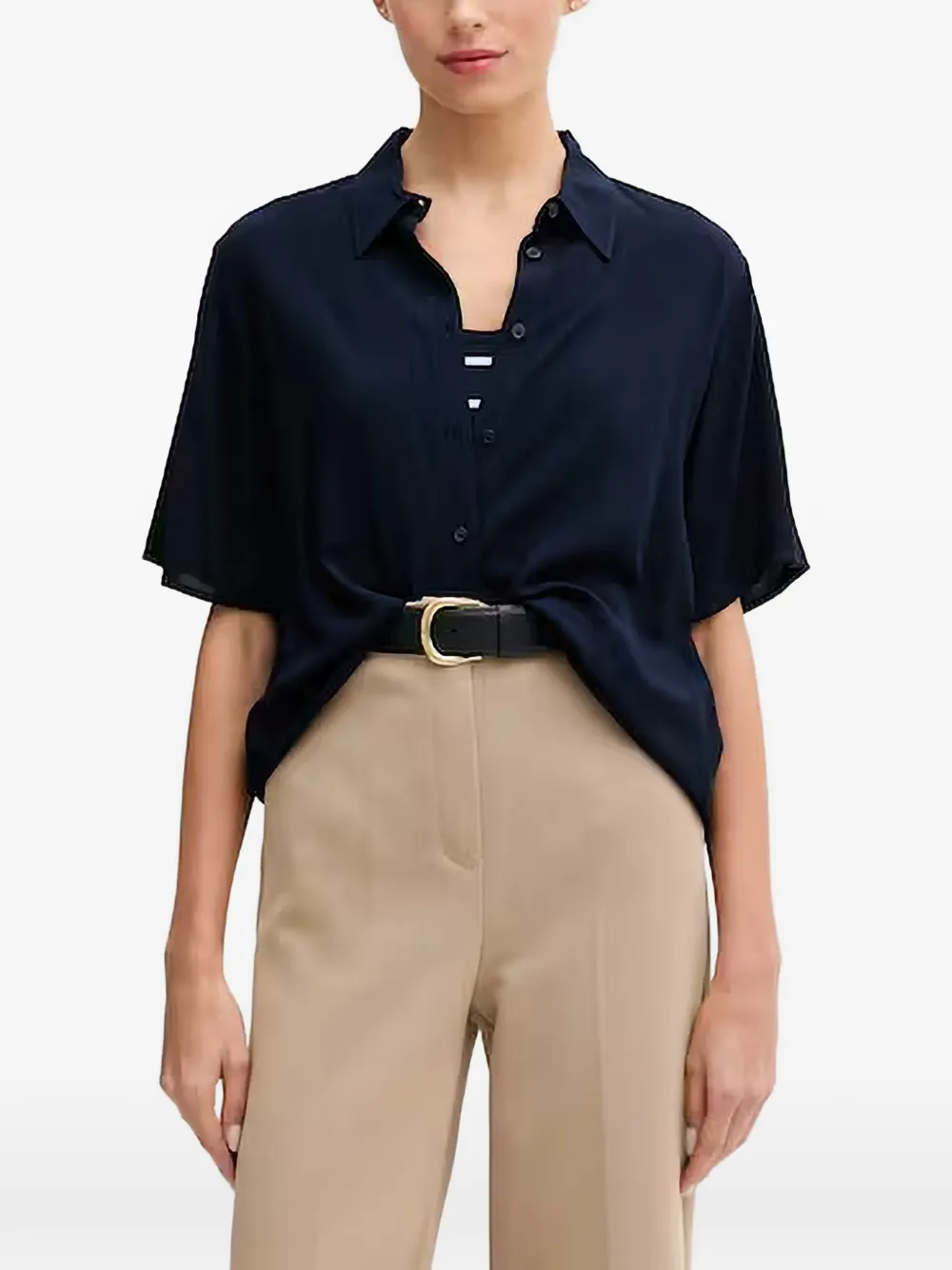 Benetton short-sleeved button-down shirt
