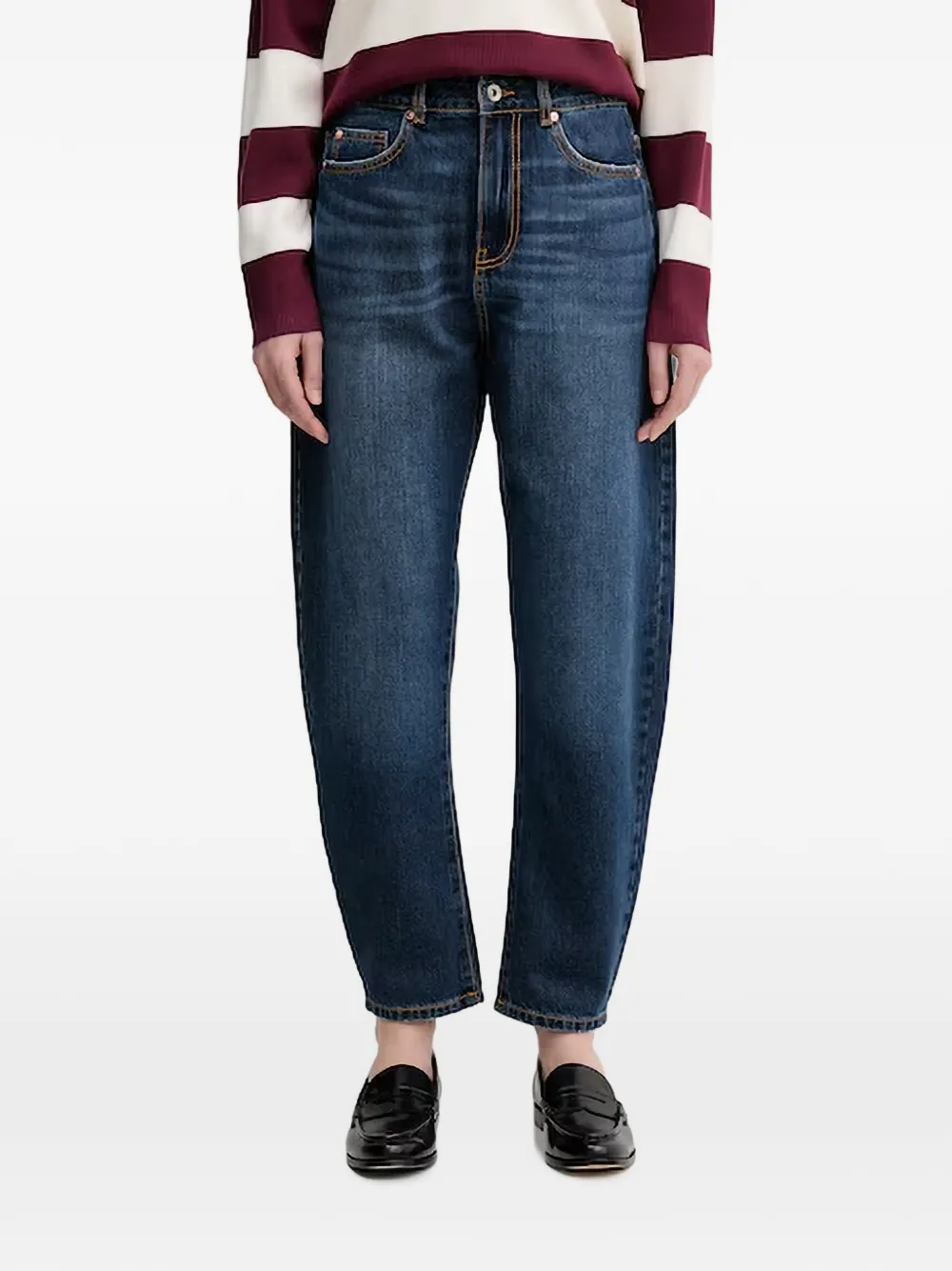 Benetton faded balloon-fit jeans - Blu