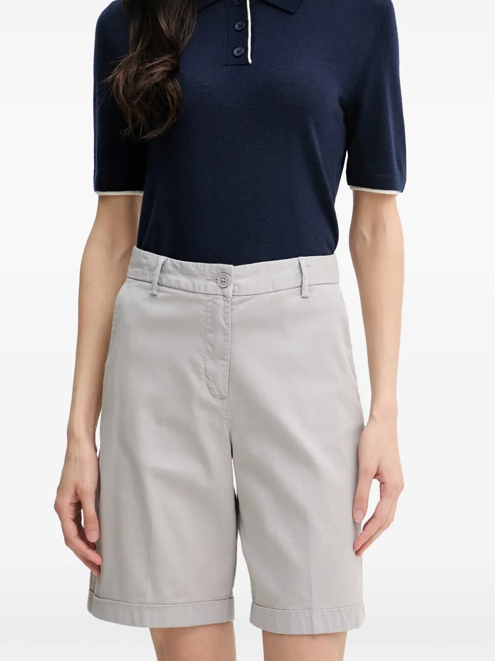Benetton turn-up cuff shorts - Gris Benetton turn-up cuff shorts - Gris