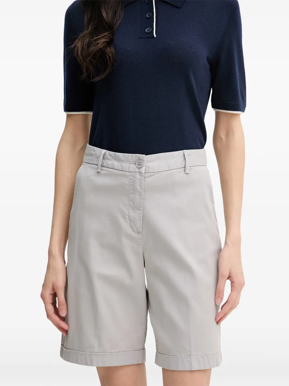 Benetton turn-up cuff shorts - Grey